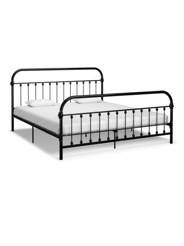 Sonata Рамка за легло, черна, метал, 180x200 cм