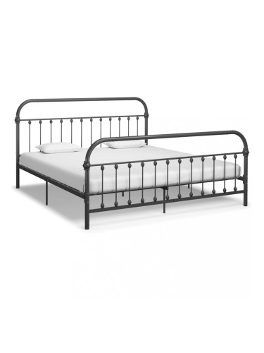 Sonata Рамка за легло, сива, метал, 180x200 см