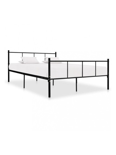 Sonata Рамка за легло, черна, метал, 120x200 cм