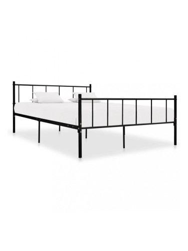 Sonata Рамка за легло, черна, метал, 180x200 cм