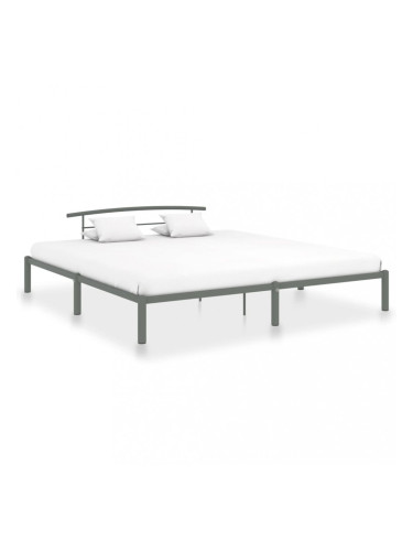 Sonata Рамка за легло, сива, метал, 180x200 см