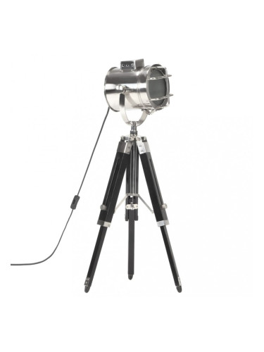 Sonata Наземна лампа на статив, черна, мангово дърво масив, 69 см