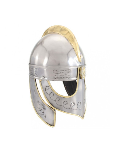 Sonata Беоулф шлем, антична реплика, ЛАРП, сребрист, стомана