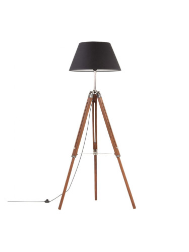 Sonata Наземна лампа на статив меденокафяво и черно тик масив 141 см