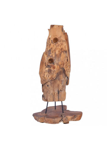 Sonata Стойка за вино за 8 бутилки, 40x30x80 см, тиково дърво масив