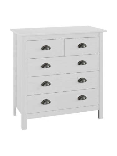 Sonata Страничен шкаф Hill Range, бял, 79x40x80 см, боров масив