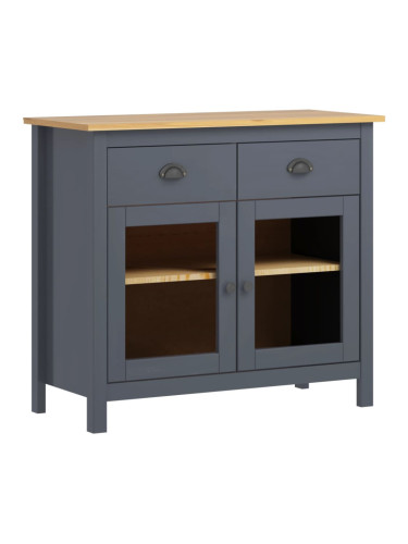 Sonata Страничен шкаф Hill Range, сив, 90x40x80 см, боров масив