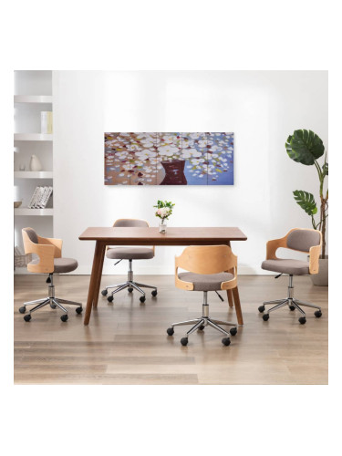 Sonata Комплект принт върху канава, ваза с цветя, пъстър, 150x60 см