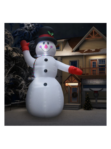 Sonata Коледен надуваем снежен човек с LED IP44 600 см XXL