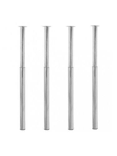 Sonata Телескопични крака за маса, 4 бр, хром, 710 мм-1100 мм