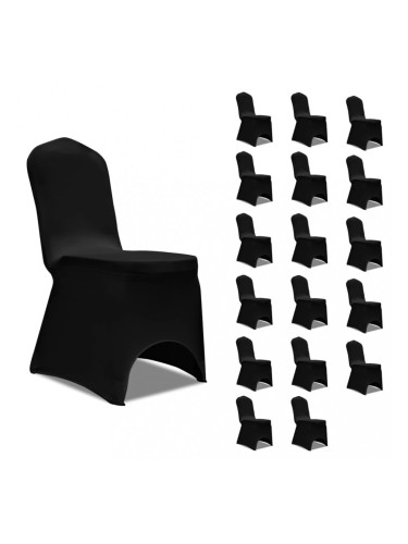Sonata Калъфи за столове, разтегателни, черни, 18 бр