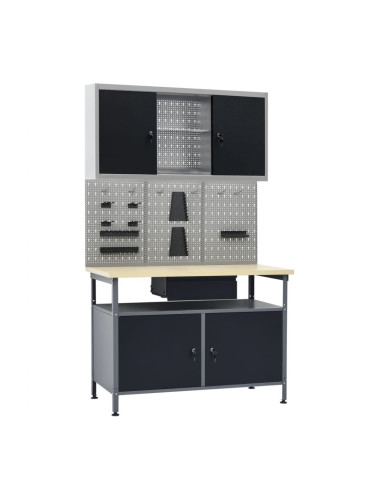 Sonata Работна маса с три стенни панела и един шкаф