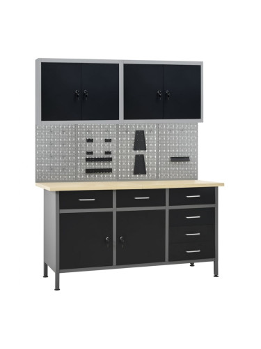 Sonata Работна маса с четири стенни панела и два шкафа