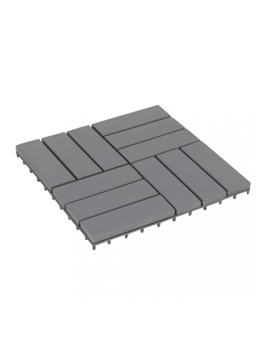 Sonata Декинг плочки, 20 бр, промито сиво, 30х30 см, акация масив