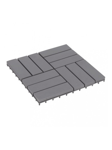 Sonata Декинг плочки, 30 бр, промито сиво, 30х30 см, акация масив