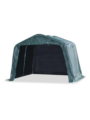 Sonata Мобилен навес за животни PVC 550 г/м² 3,3x3,2 м тъмнозелен