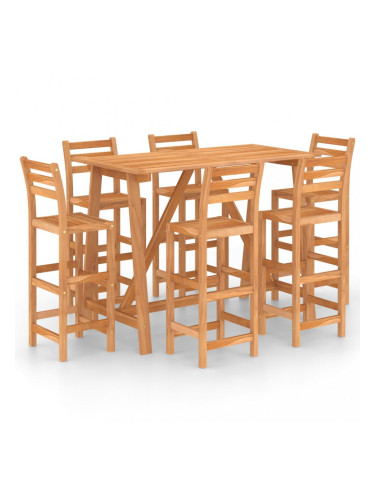 Sonata Градински бар комплект, 7 части, акациево дърво масив