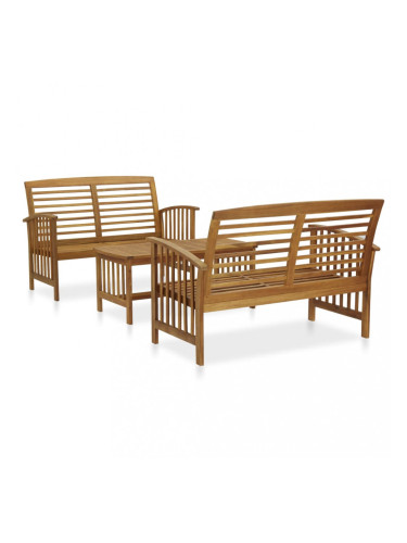 Sonata Градински комплект от 3 части, акациево дърво масив