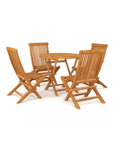 Sonata Градински трапезен комплект, 5 части, тиково дърво масив
