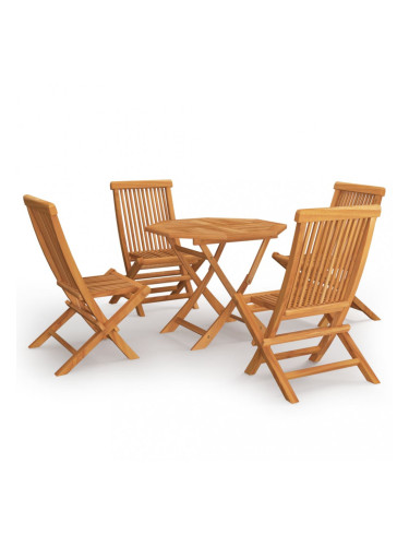 Sonata Градински трапезен комплект, 5 части, тиково дърво масив
