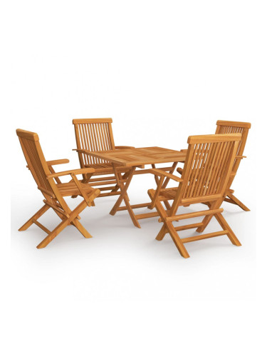 Sonata Градински трапезен комплект, 5 части, тиково дърво масив