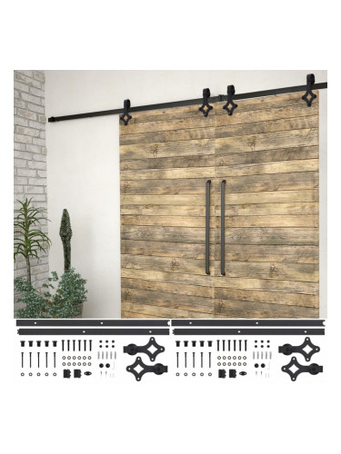 Sonata Механизми за плъзгаща врата, 2 бр, 183 см, стомана, черни