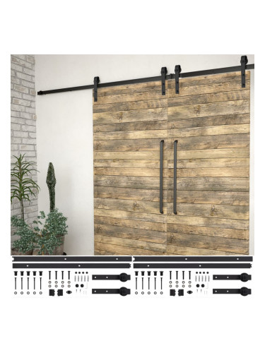 Sonata Механизми за плъзгаща врата, 2 бр, 200 см, стомана, черни