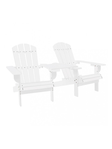 Sonata Градински стол "Адирондак", чам масив, бял