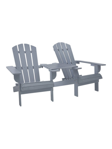 Sonata Градински стол "Адирондак", чам масив, сив