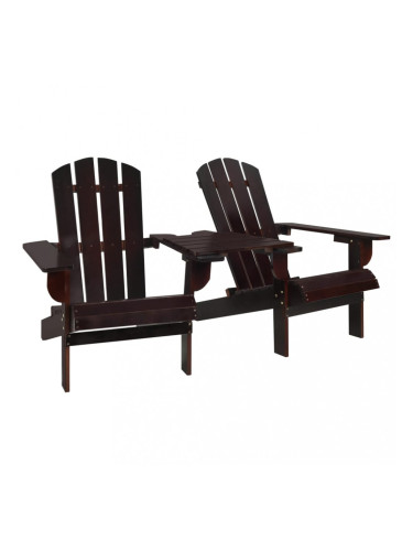 Sonata Градински стол "Адирондак", чам масив, кафяв