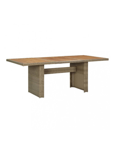 Sonata Градинска трапезна маса, кафява, 200x100x74 см, полиратан