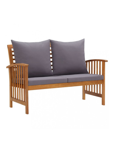 Sonata Градинска пейка с възглавници, 119 см, акация масив
