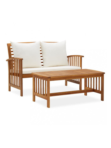 Sonata Градински комплект с възглавници, 2 части, акациево дърво масив