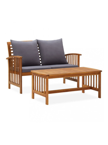 Sonata Градински комплект с възглавници, 2 части, акациево дърво масив