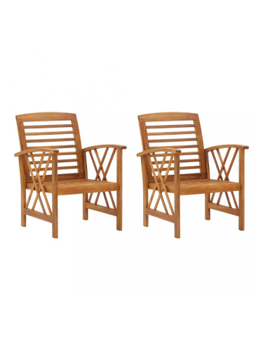 Sonata Градински столове, 2 бр, акациево дърво масив