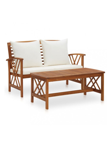 Sonata Градински комплект с възглавници, 2 части, акациево дърво масив