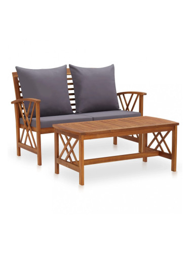 Sonata Градински комплект с възглавници, 2 части, акациево дърво масив