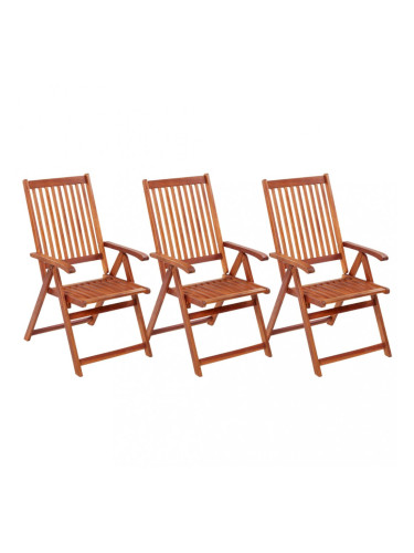 Sonata Сгъваеми градински столове, 3 бр, акация масив