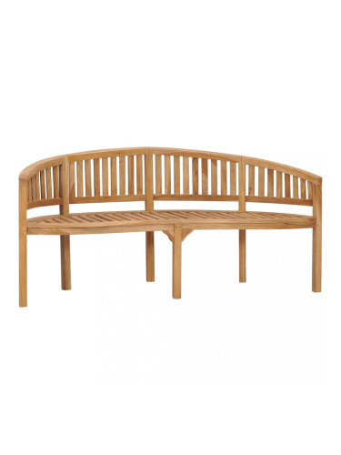 Sonata Пейка с форма на банан, 180 см, тиково дърво масив