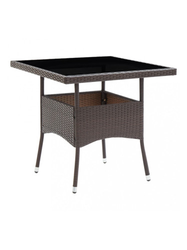 Sonata Градинска трапезна маса, кафява, полиратан