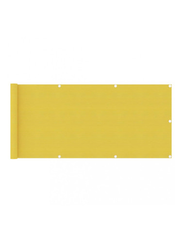 Sonata Балконски параван, жълт, 75x400 см, HDPE