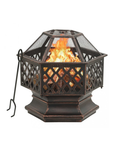 Sonata Рустик преносимо огнище с ръжен, 62x54x56 см, XXL, стомана