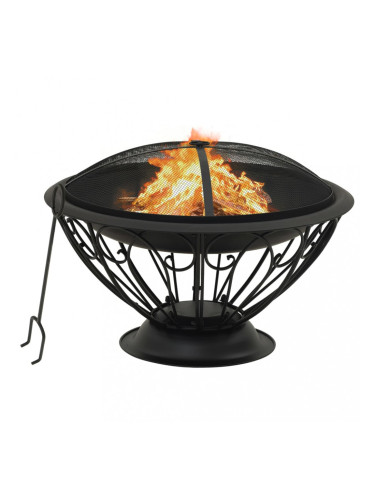 Sonata Преносимо огнище с ръжен, 75 см, XXL, стомана