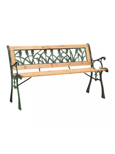 Sonata Градинска пейка, 122 см, чугун и чам масив