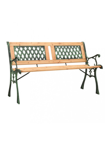 Sonata Градинска пейка, 122 см, чугун и чам масив