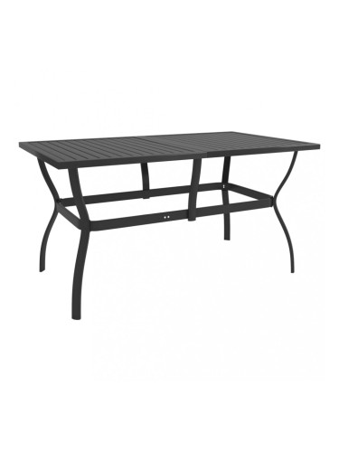 Sonata Градинска маса, антрацит, 140x80x72 см, стомана