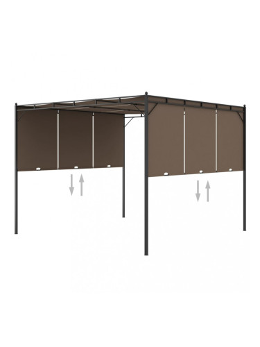 Sonata Градинска шатра със странична завеса, 3x3x2,25 м, таупе