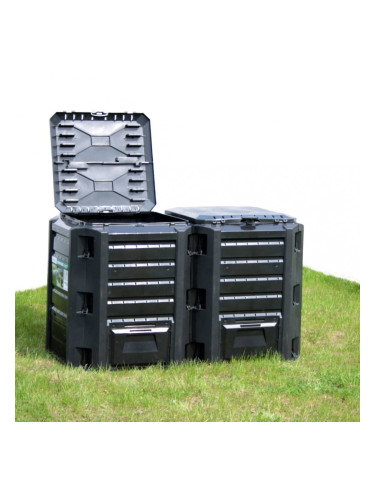 Sonata Градински компостер, черен, 1600 л