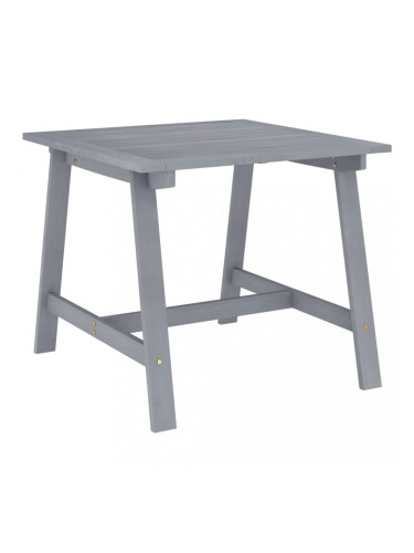 Sonata Градинска трапезна маса, сива, 88x88x74 см, акация масив