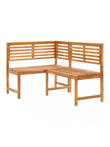 Sonata Градинска ъглова пейка, 140 cм, акация масив